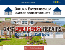 Tablet Screenshot of duplouy-enterprises.com